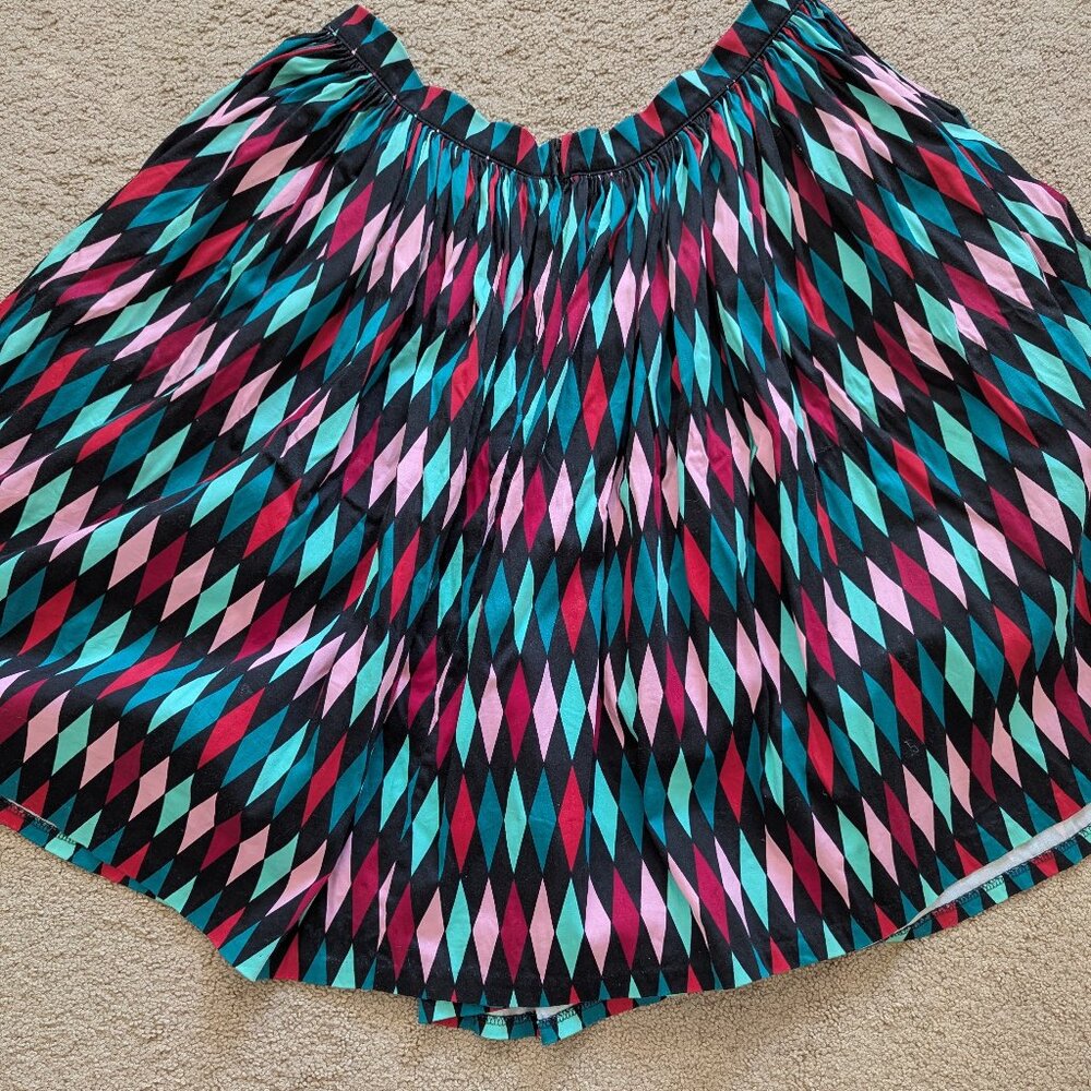 Pin Up Couture-Courure For Everybody Harlequin Circle Skirt Size 3X Like New - Picture 11 of 13